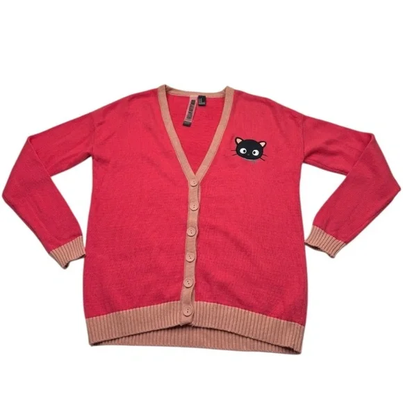 Hello Kitty X Forever 21 Chococat Coral Cardigan - Picture 8 of 13